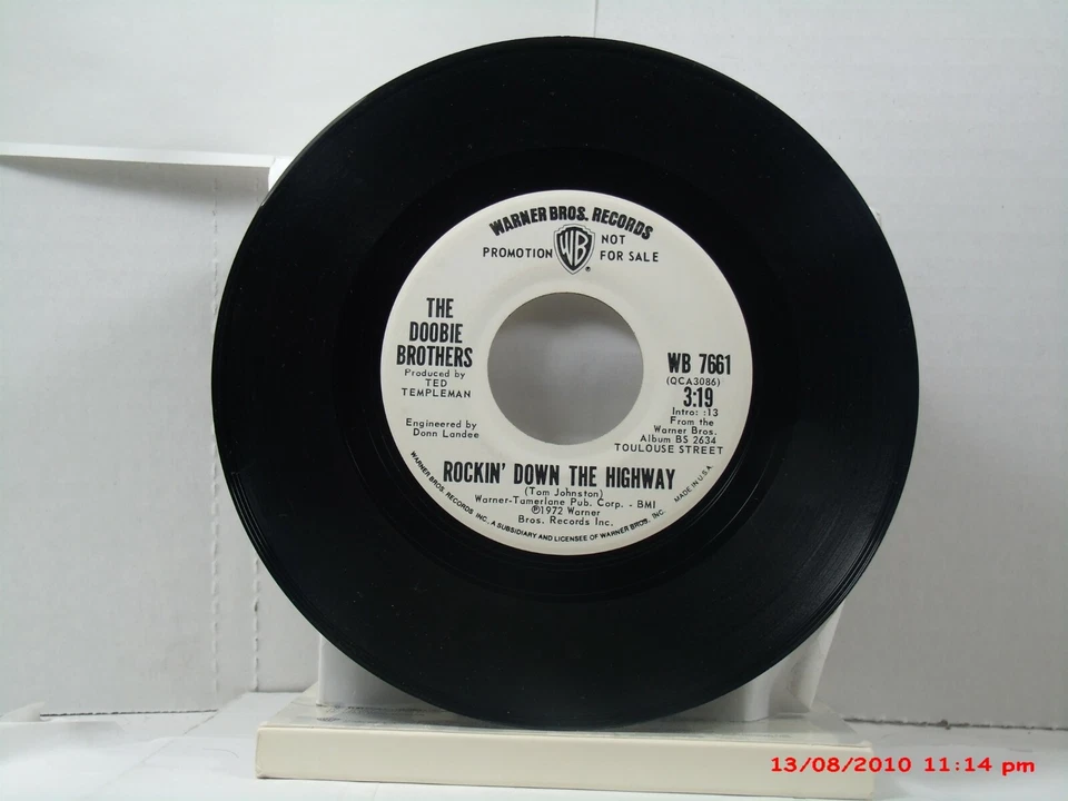  DOOBIE BROTHERS-(45)-PROMO-JESUS IS JUST ALRIGHT/ ROCKIN' DOWN THE HIGHWAY-1972 - Image 2 of 2