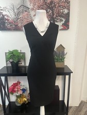 Ann Taylor Women’s Petite Sheath Dress Size O Sleeveless Zipper Back V Neck