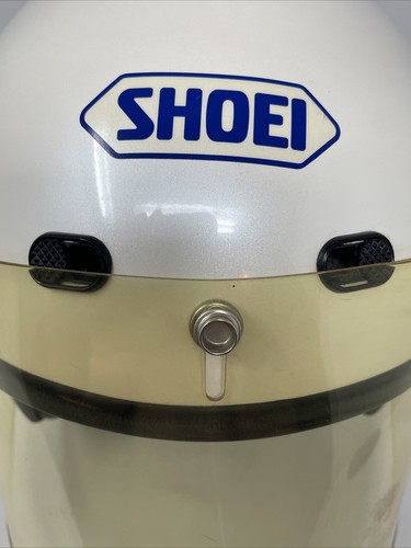 Shoei RJ-101V White Open Face Motorcycle Helmet / Shield Vintage 1990s Size S - Picture 10 of 10