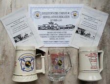 3 Mugs/Steins; Doylestown Fire Co. #1, Bucks County Firemen's Association