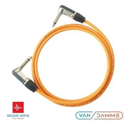 Van Damme Pro Guitar Lead - Neutrik Rean - 90 Degree Angled Jacks