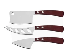 Legnoart Cacio Cheese Knives Set of 3-Piece -Dark Wood Handle # CK-100D