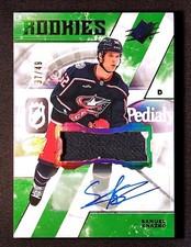 2023-24 SPx Samuel Knazko ROOKIE AUTO PATCH /49 #129-Jackets