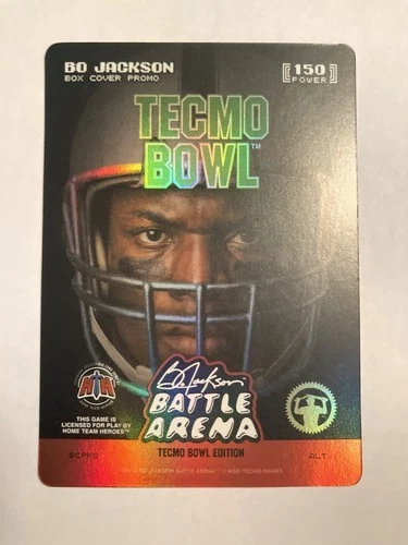 Bo Jackson Battle Arena Box Cover Promo Card Tecmo Bowl Cover ALT Art BCPRO 150