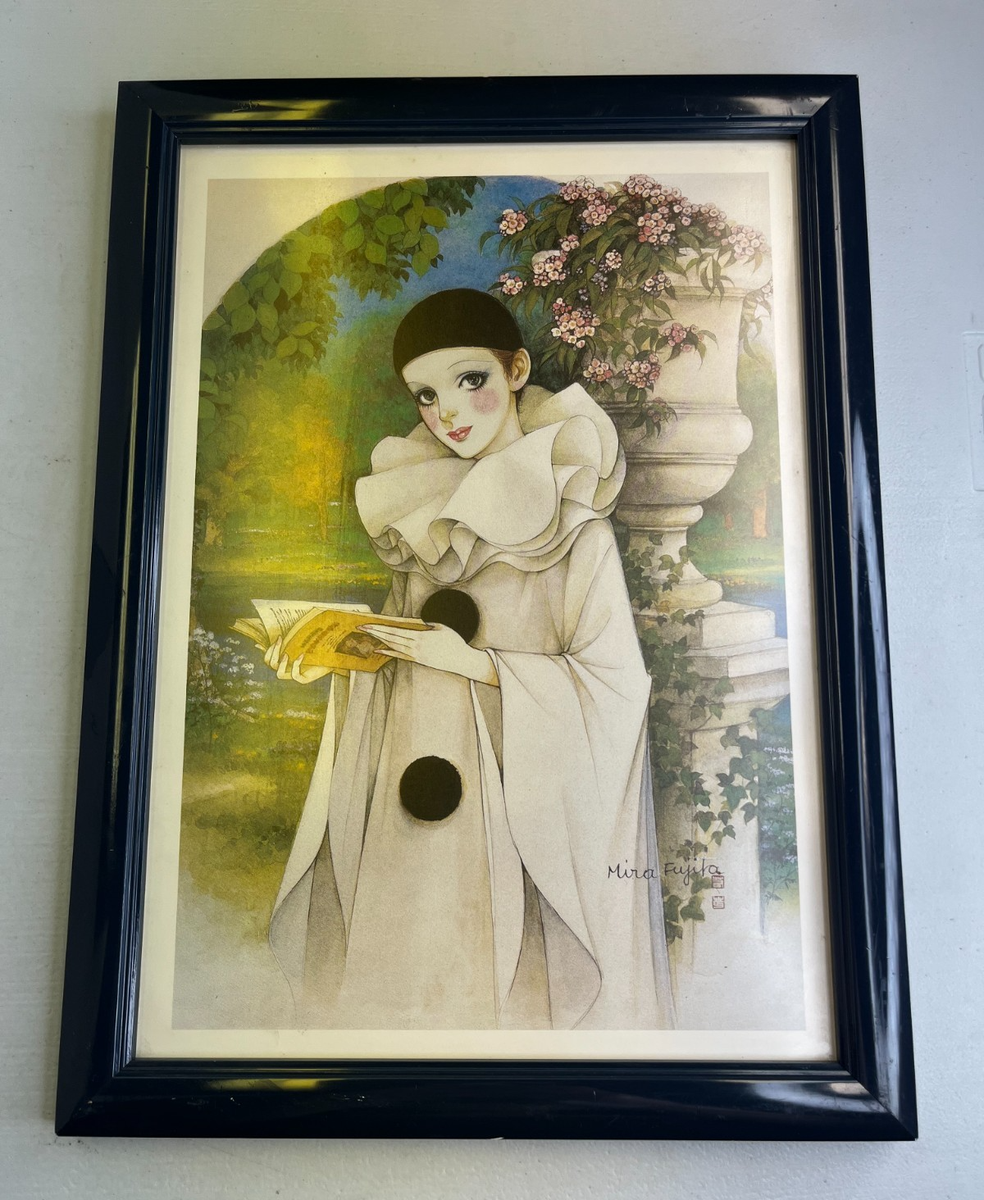 その他 Etain decoration murale Mira Fujita Print Harlequin Book Framed 10.5
