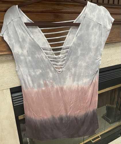 American Eagle Para Mujer Suave y Sexy Talla T Mediana Ombré Tie Dye Recorte Elástico