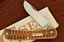 CASE XX USA TOASTED BURNT AMBER ROGERS BONE KNIFE SODBUSTER JR CARBON 2025 27352