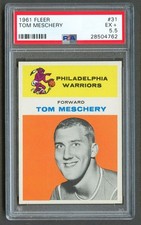 1961 Fleer Basketball TOM MESCHERY #31 PSA 5.5 EX+ Philadelphia Warriors