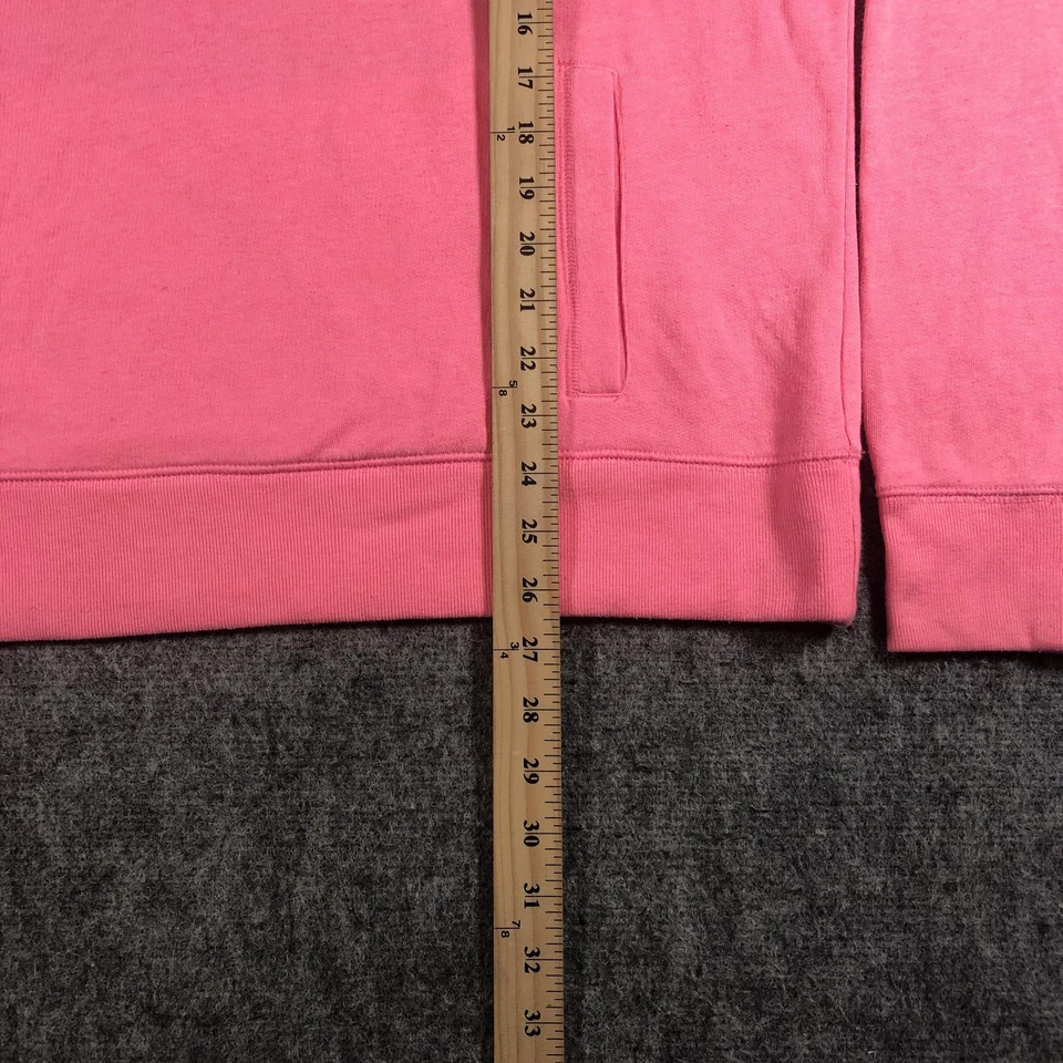 Victoria's Secret PINK Quarter Zip Sweatshirt Womens Large Pink Love Pink Heart - Image 3 of 4