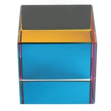 Hot (60mm)Mixing Color Cube 6 Sides Optical Cube Crystal Glass Prism RGB