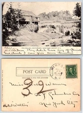 Newport New Hampshire Pollard's Mill Sugar River South Branch Postcard X1109