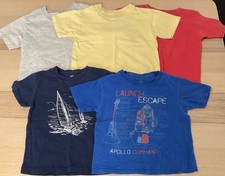 Lot of 5 Toddler T Shirts Size Small Ages 2-4 Apollo Rocket Space Sailboat 3T 4T
