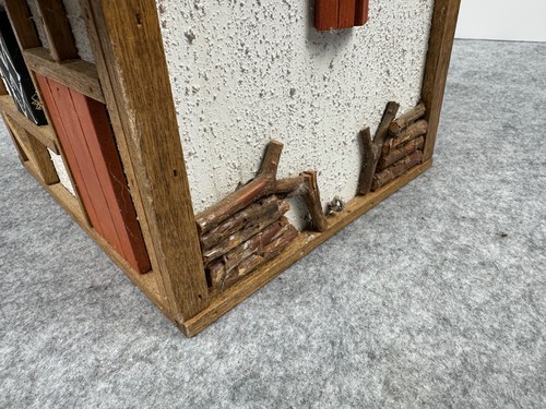Tudor Fachwerkhaus Vogelhaus Reetdach Handarbeit Volkskunst Gartendeko - Bild 9 von 18