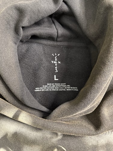 Unreleased Travis Scott JackBoys 2 England Festival Black Washed Hoodie Large - Bild 5 von 6