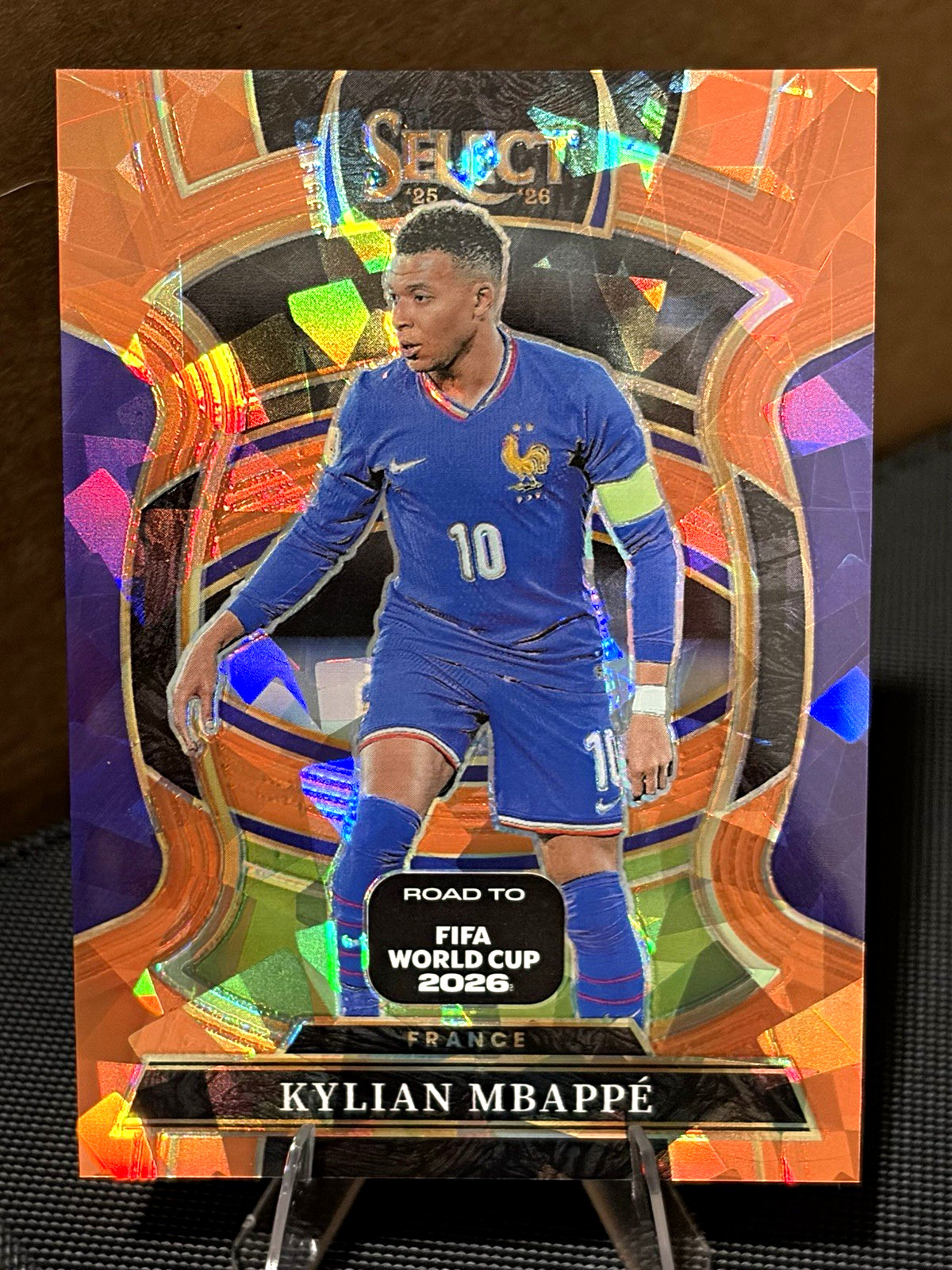 2025-26 Select FIFA World Cup Kylian Mbappe Orange Ice /749 #80 Terrace France