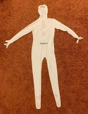 White Morphsuit XL Mens Womens Skinsuit Zentai Suit Costume Halloween