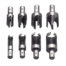 8 PCS Wood Plug Cutter Drill Bit Set 5/8" 1/2" 3/8" 1/4 "(6 mm 10 mm 13 mm 16...