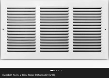 New Everbilt 16in x 8in Air Return Vent Cover White Register Grill Sealed