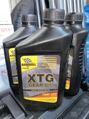 Bardahl 75180 XTG Synthetic Gear Oil 75W-140 GL-5 PACK OF 3