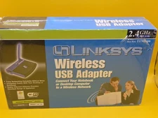 New Sealed Vintage Linksys Model No. WUSB11 2.4 GHz 802.11b USB Network Adapter