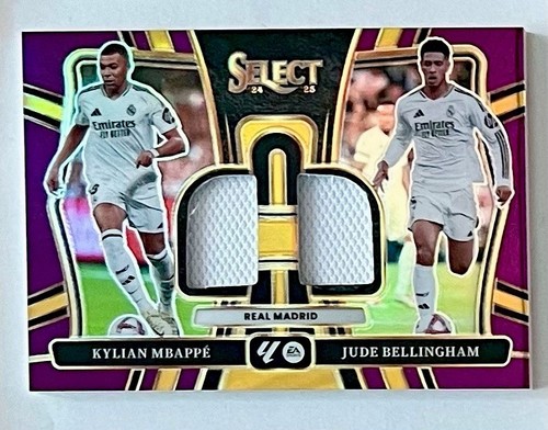KYLIAN MBAPPE & JUDE BELLINGHAM #/49 DUEL PATCH 2024-25 SELECT LA LIGA!