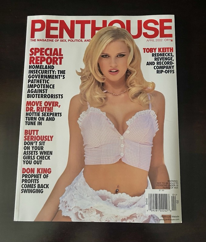 2002 Penthouse April Magazine Pet Hannah Harper Centerfold Intact Collectible