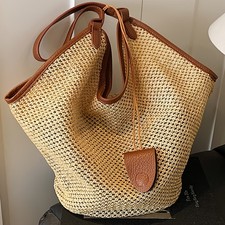 Sommer Strohtasche Strandtasche Gewebte Bastt...
