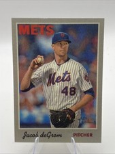 2019 Topps Heritage #11 Jacob deGrom 1970 Cloth Stickers