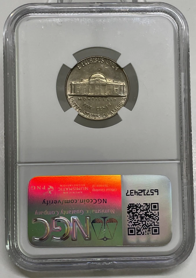1962 Jefferson Nickel 5c NGC MS65 Mint State Uncirculated Coin - Image 2 of 4