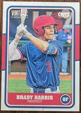 2025 ONYX VINTAGE BRADY HARRIS PROSPECT CARD #OVBRHA NM/MT