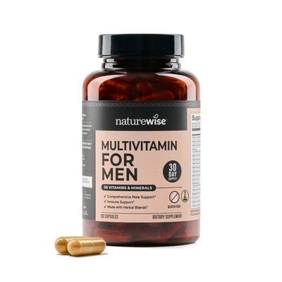 Multivitamin for Men - Daily Male Support - Minerals & Herbs for Energy, Perf...