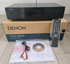 Denon DCD-520AE Black CD Player 32 Bit DAC With New Remote Control Boxed VGC