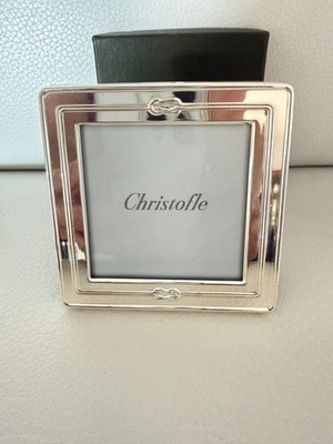 AUTHENTIC CHRISTOFLE SILVER PLATED PICTURE FRAME 3.25'' SQUARE HALLMARKED FRANCE