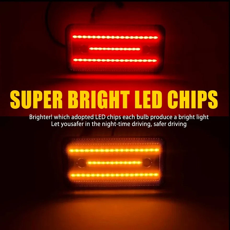 F&R LED Side Marker Lights Smoked For 02-14 Mercedes-Benz W463 G500 G550 G-Class - Image 3 of 4