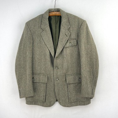 Alexander James Tweed Sakko Herren 40 S Grün Derby Islay Norfolk Jagd Schießen