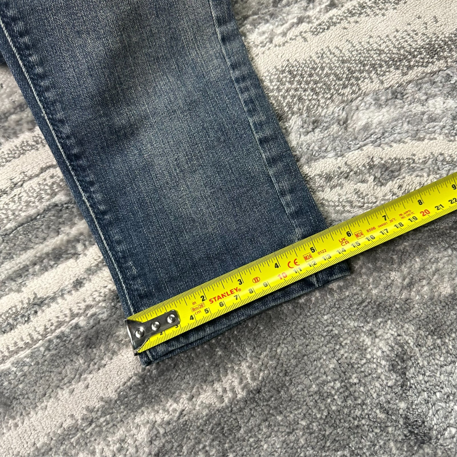 Vintage Represent W34 Blue Biker Repairer Distressed Sand Blast Denim Jeans image 7