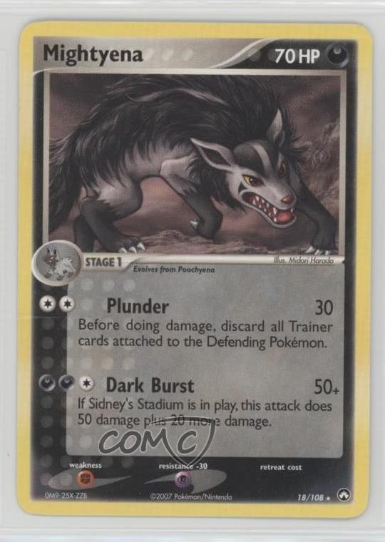 Mightyena Pokemon EX Power Keepers #18 2007