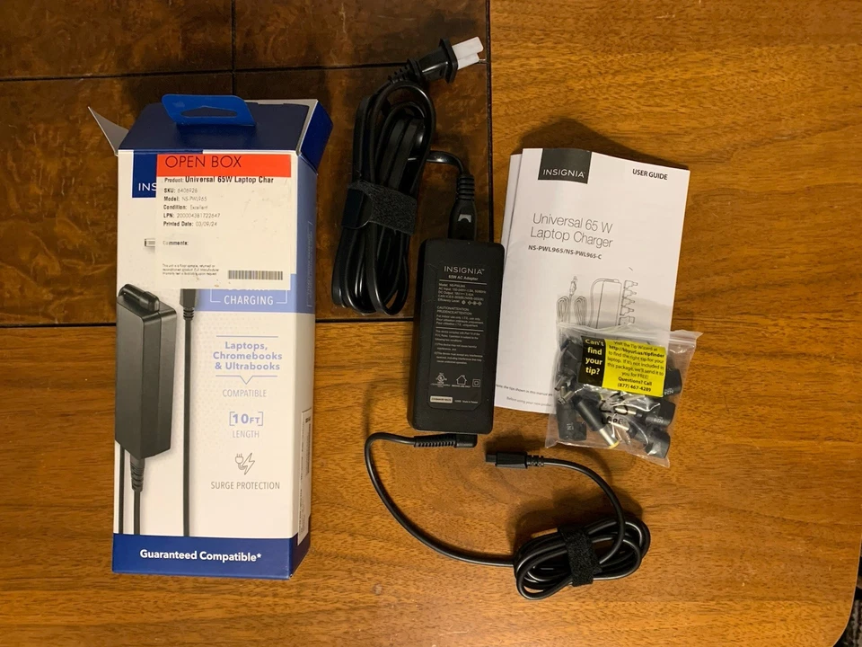 Insignia 65 Вт универсальное зарядное устройство для ноутбука (открытая коробка) - Изображение 2 из 4
