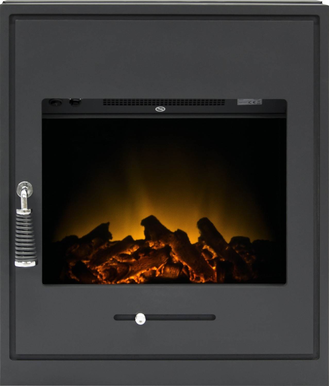 Adam Oslo Electric Inset Stove in Black with Remote Control