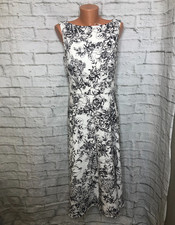 Tommy Hilfiger Sleeveless Floral Dress Size 6 black white NEW