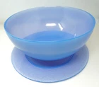 Vintage Murano Glass Yalos Casa Bowl Periwinkle Blue With 12'' Charger Plate