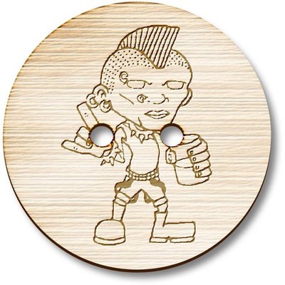 Holzknöpfe ''Punk Rocker'' (BT002769)