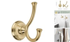 Towel Hook Bathroom-Pack Double Robe/Towel Hook Wall 2 Champagne Gold Brushed