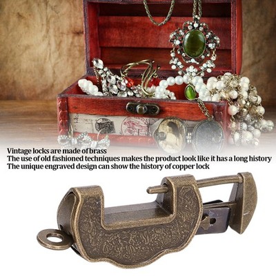 Old Box Lock Retro Design Unique Appearance Charming Decoration Compact Appearan
