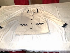 Dolan Left Coast Collection 100% Cotton Button Up Blazer Beige Size 42 " Chest