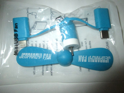 JEOPARDY TV GAME SHOW MINI BLUE WHITE JEOPARDY LOGO USB FAN BRAND NEW ...