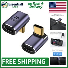 90 Degree USB C Adapter - Male to Female, 100W Power  40Gbps Data Transfer -...