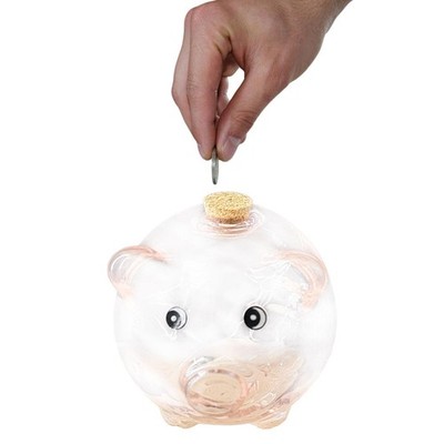 Spardose Schwein aus Glas süße Spardose, Premium, Spardose, Glastopf von