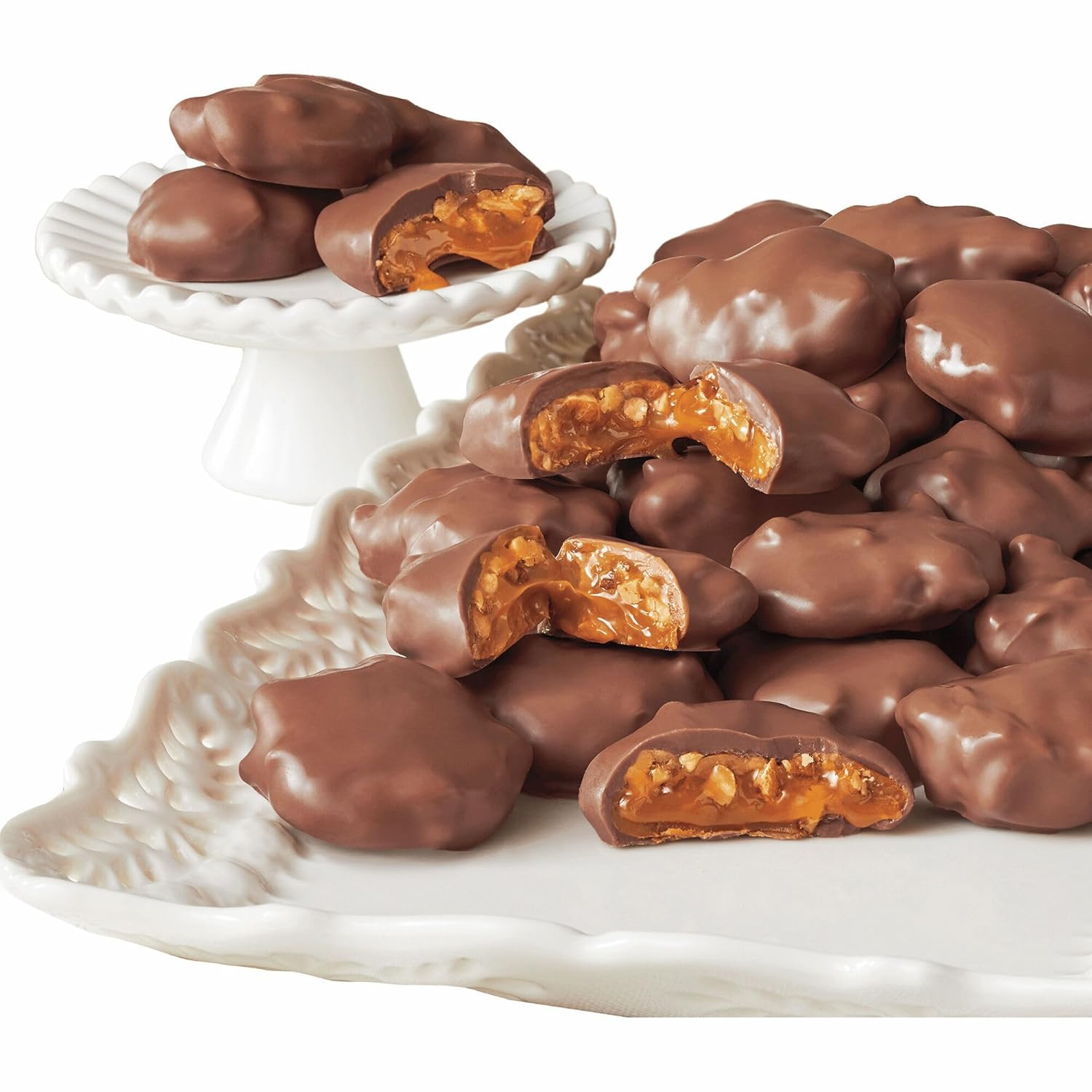 The Swiss Colony Chocolate Pecan Clusters Milk Chocolate Caramel Pecans Gift Box
