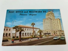 US Post Office and Hotel Westward Ho Phoenix Arizona Postcard